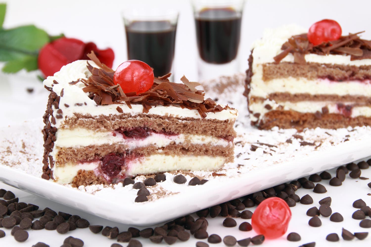 Black Forest cherry gateau